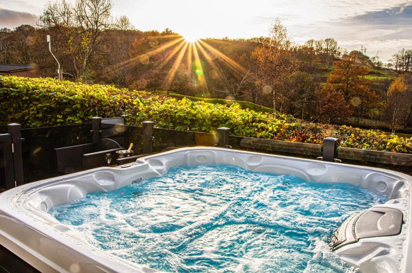 A hot tub on a Hoseasons break