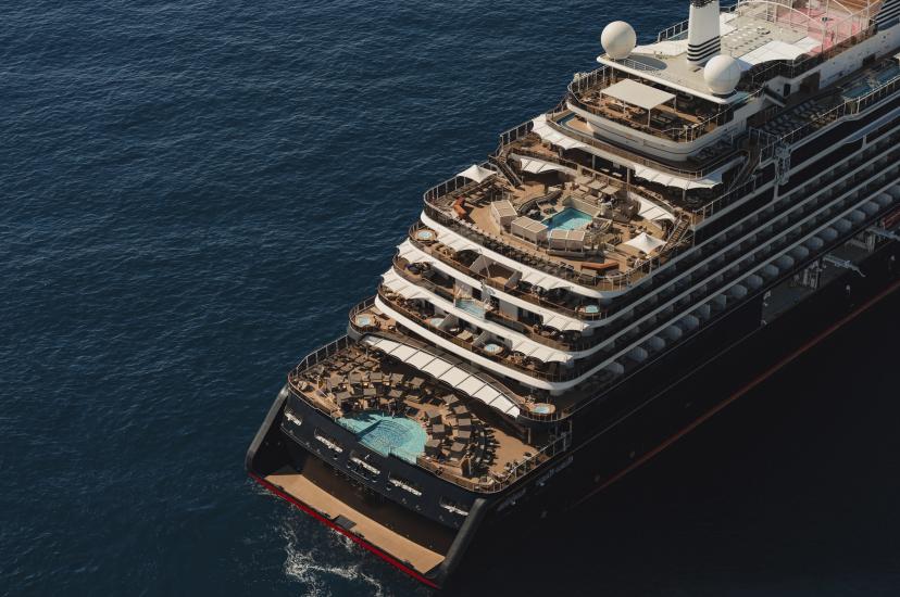 The exterior of a ship 