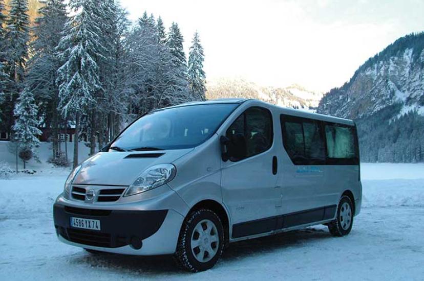 Van in the snow