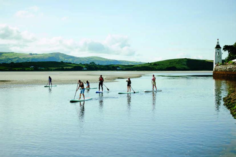 Stand-up paddleboarding in Wales