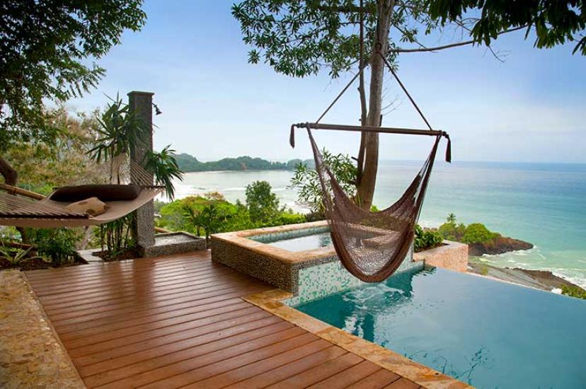 Dominican hammock and infinity pool