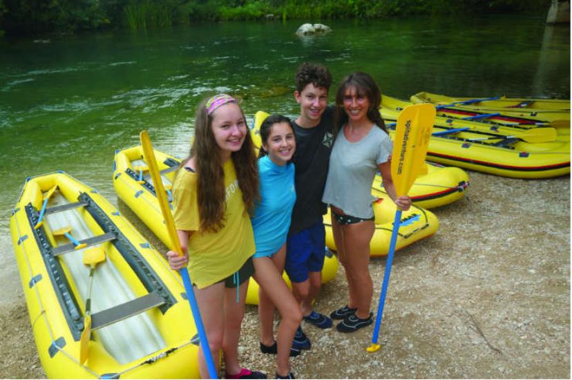 Jo Kessel with her children in Croatia