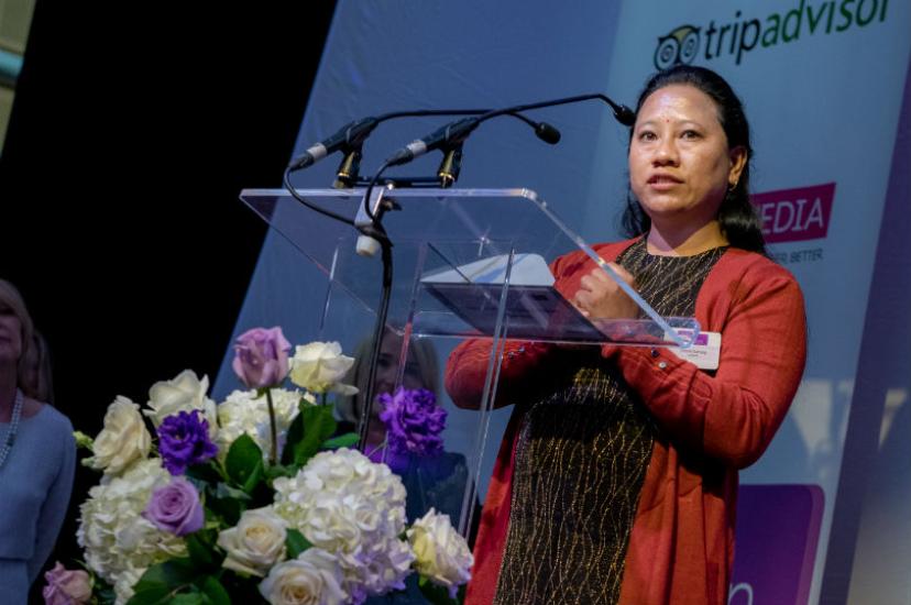 Indira Gurung won an everywoman in Travel award