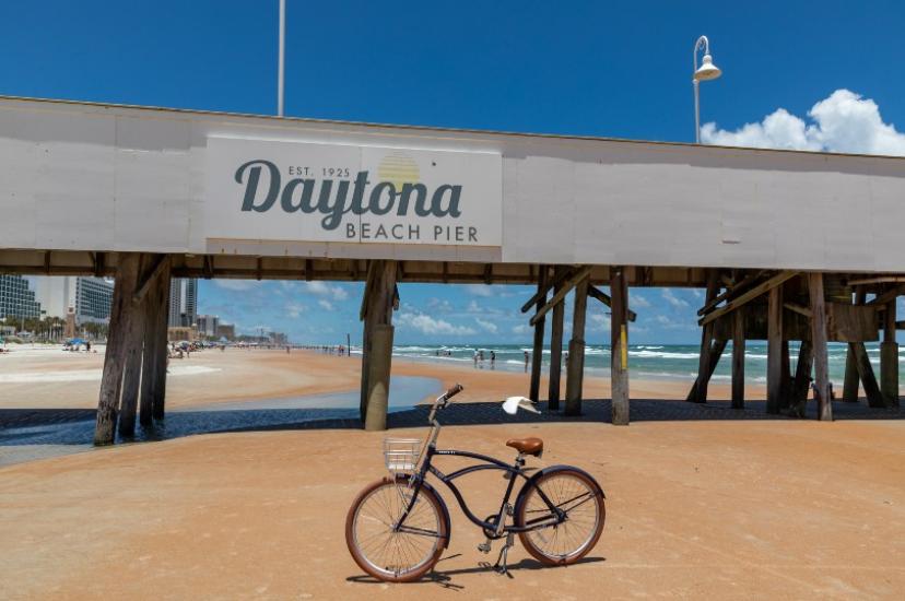 Hiring a bike enables you to explore Daytona Beach at a more leisurely pace (Credit: Peter Ellegard)
