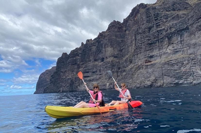 Debbie kayaking Tenerife