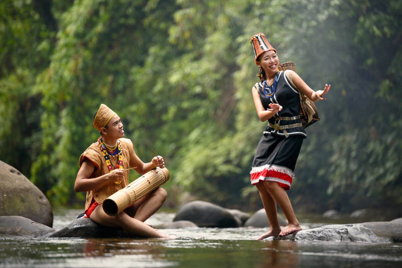 Bidayuh couple in Sarawak