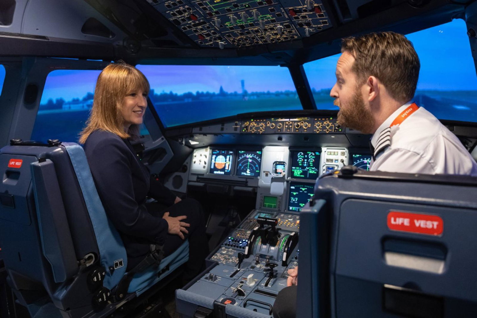 Chancellor Rachel Reeves recently visited the easyJet CAE Simulator Centre at Gatwick airport