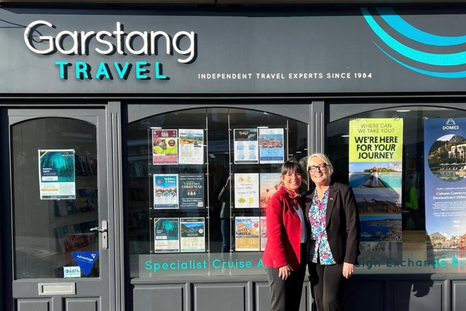 Garstang Travel's Nicole Eaves (right) pictured with Althams Travel MD Sandra McAllister