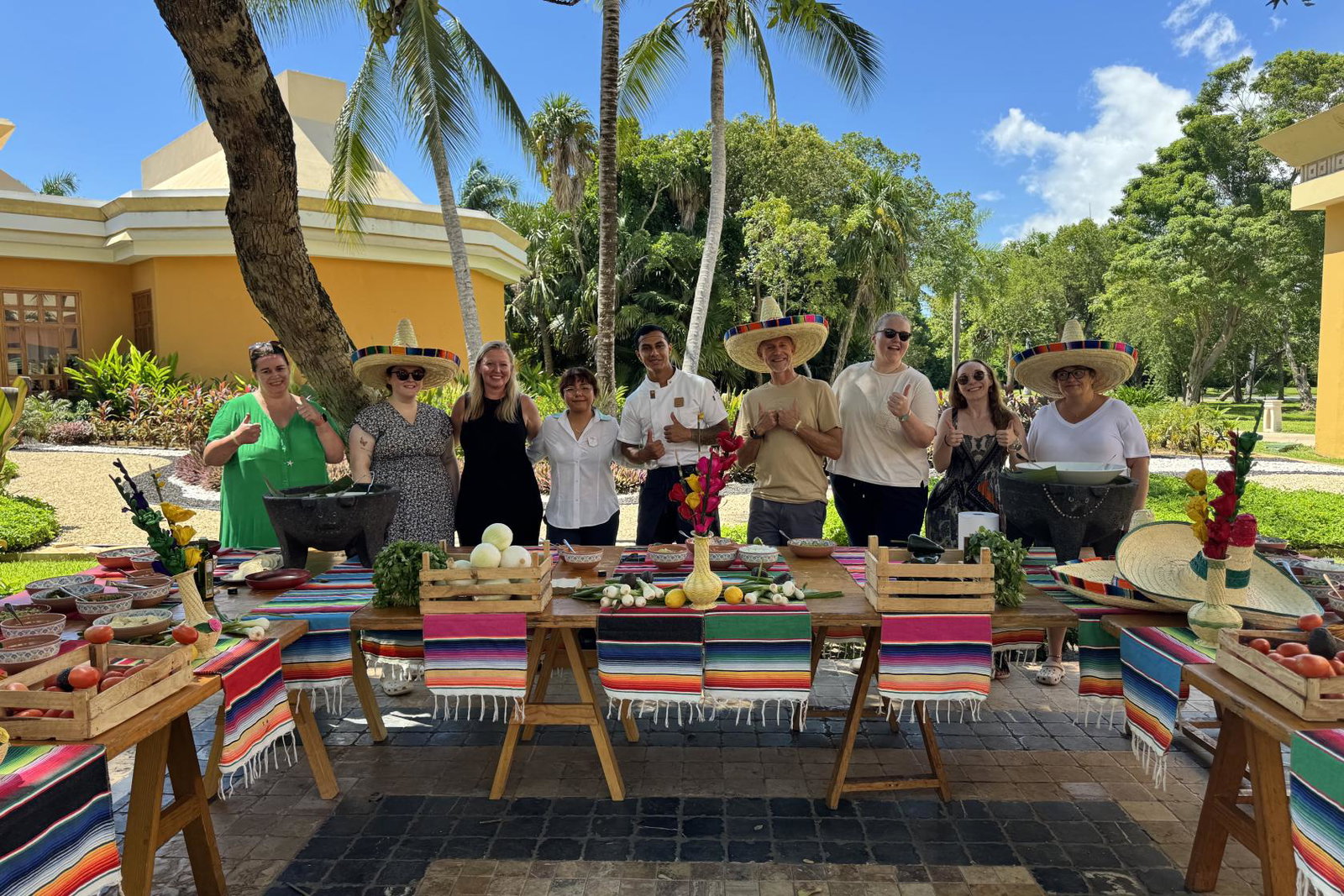 TTG Sustainable Travel Ambassadors took a cooking class at Iberostar Selection Paraiso Maya Suites in Mexico