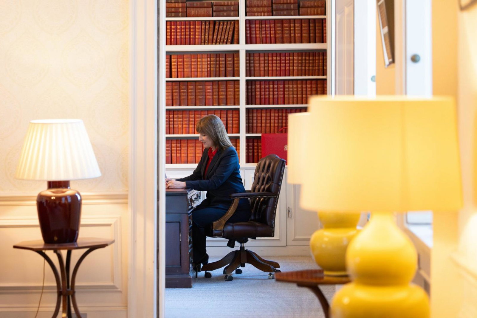 Chancellor Rachel Reeves reviews her speech ahead of the Autumn Statement