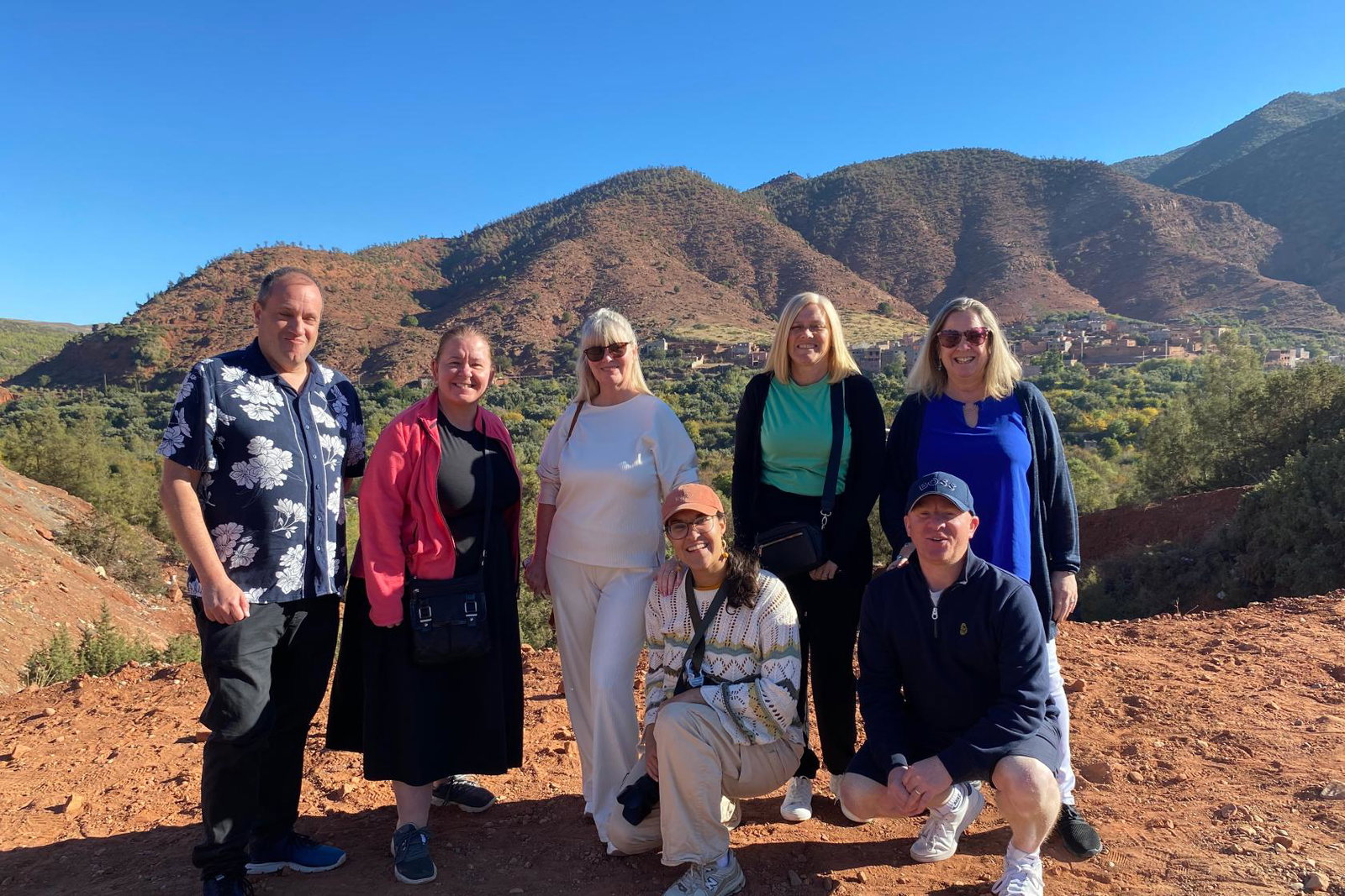 The agents visited the Atlas Mountains as part of the trip