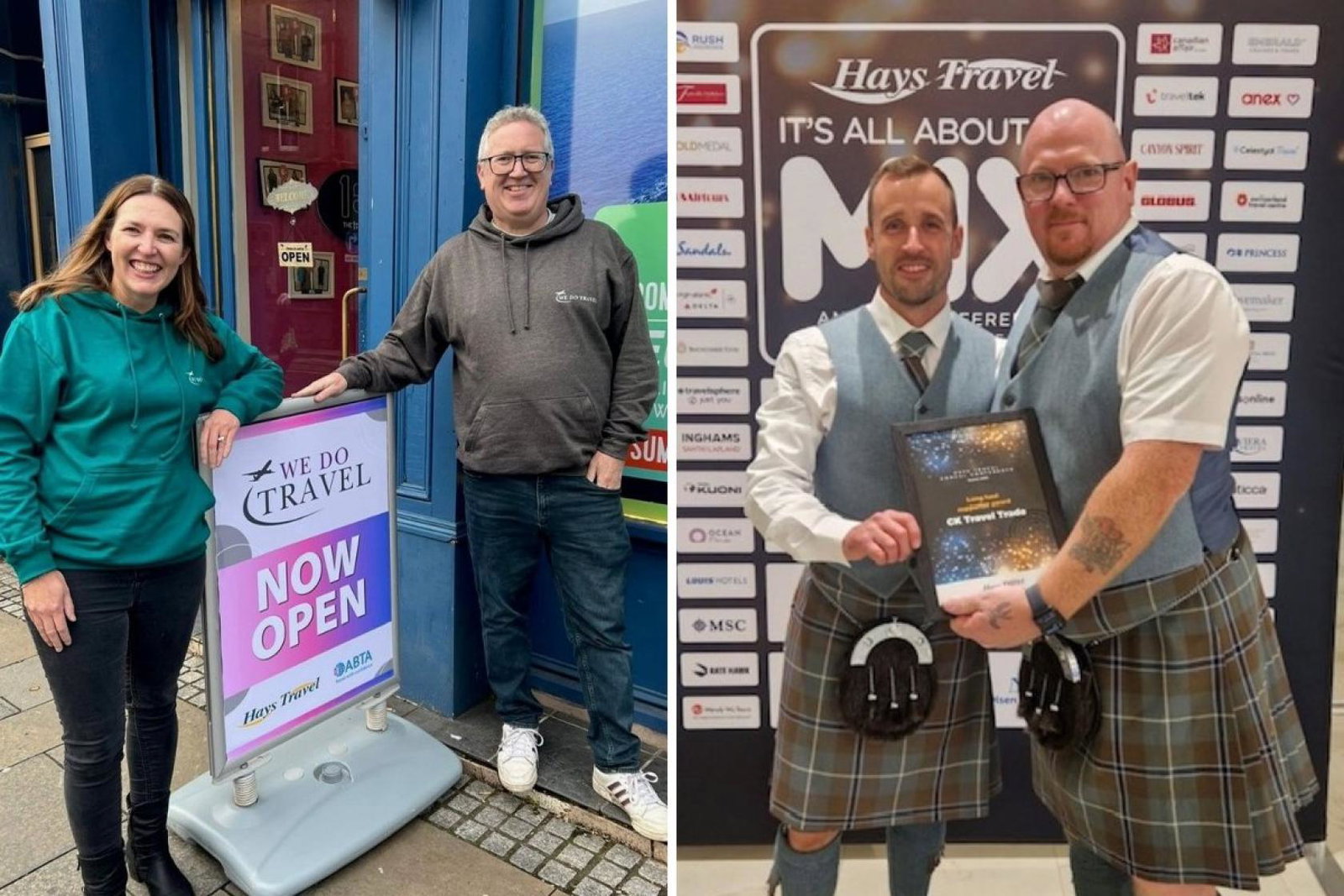 We Do Travel's Eilidh and David McKerry, and CK Travel Trade's Chris Stark-Proctor and Kevin Christie