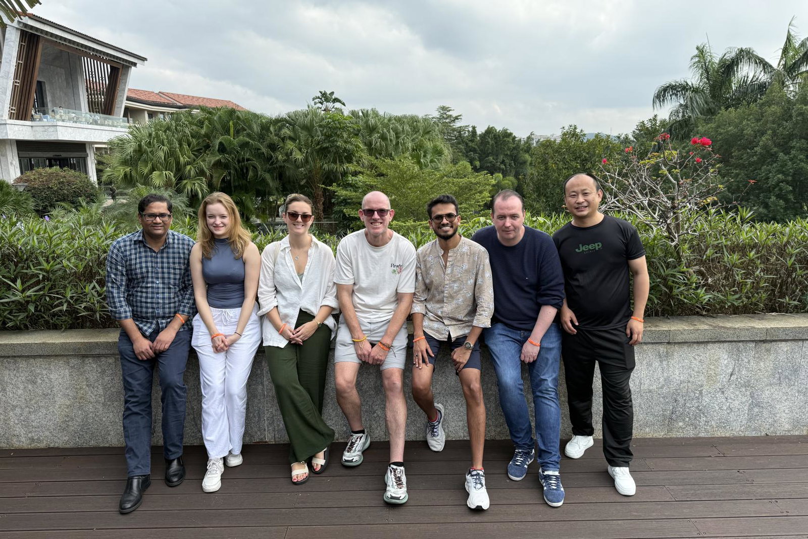 Ronan (second from right) exploring Hainan Island on the fam 