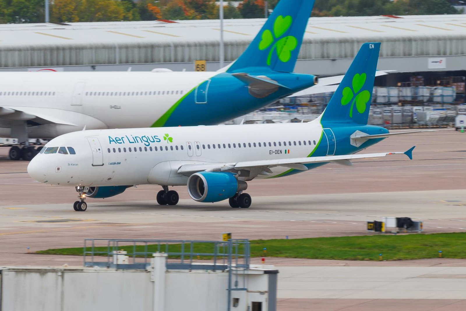 An Aer Lingus aircraft pictured at Manchester airport
