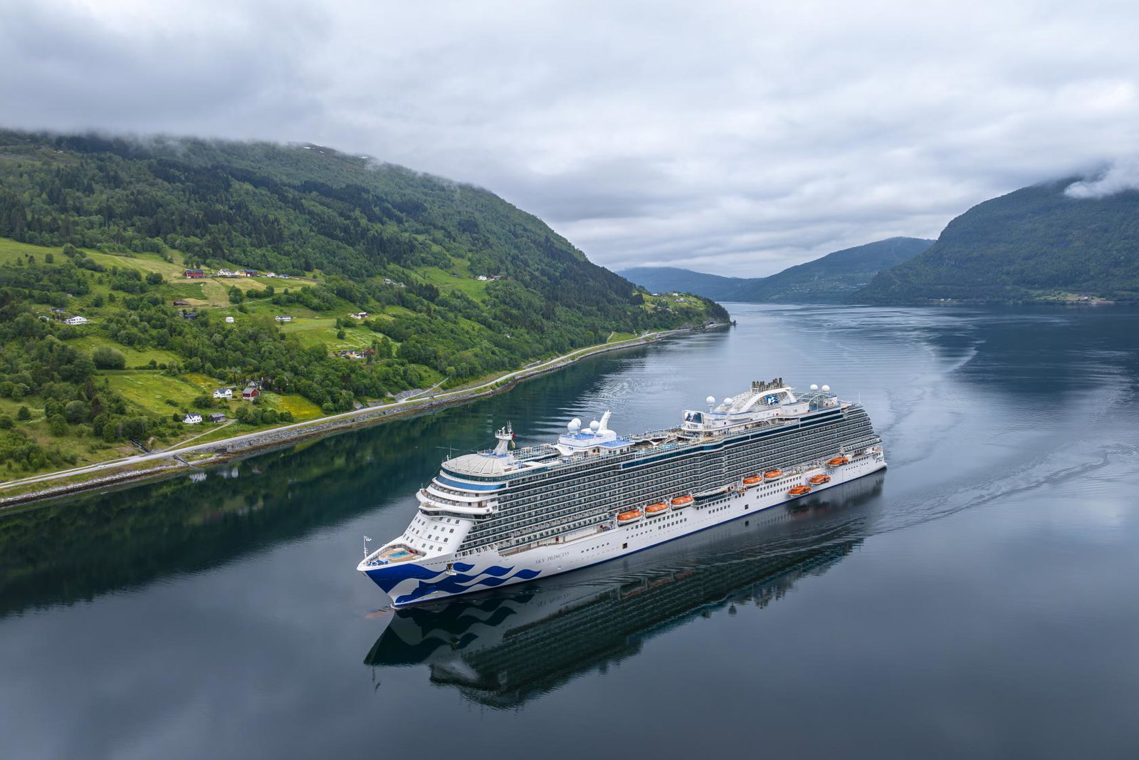 Sky Princess cruise ship in Norway