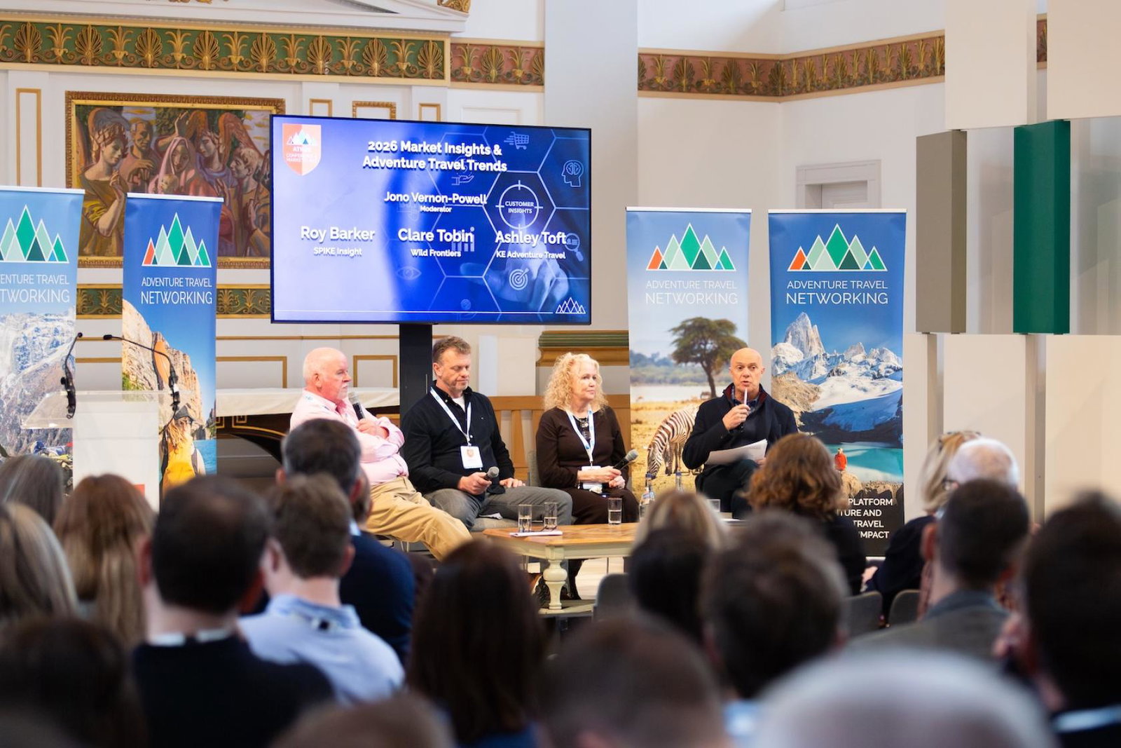 A panel featuring Spike Insight, KE Adventure Travel and Wild Frontiers at the ATN Conference 2026