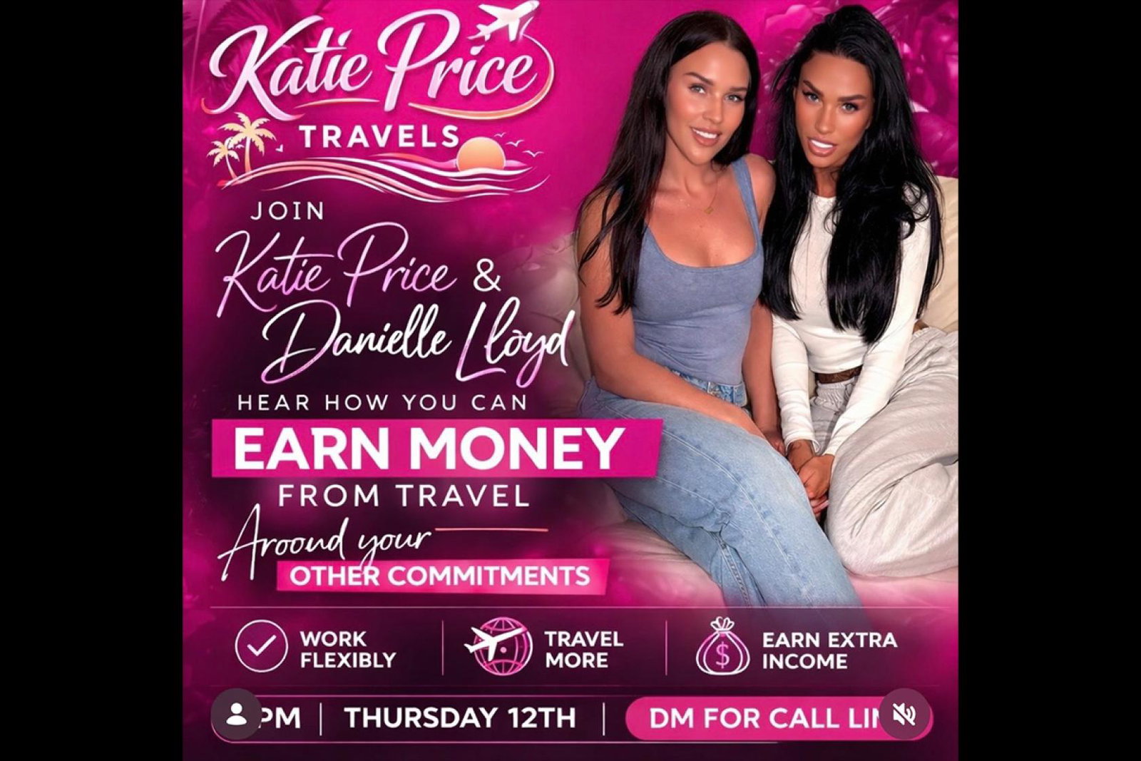 Katie Price Travels marketing