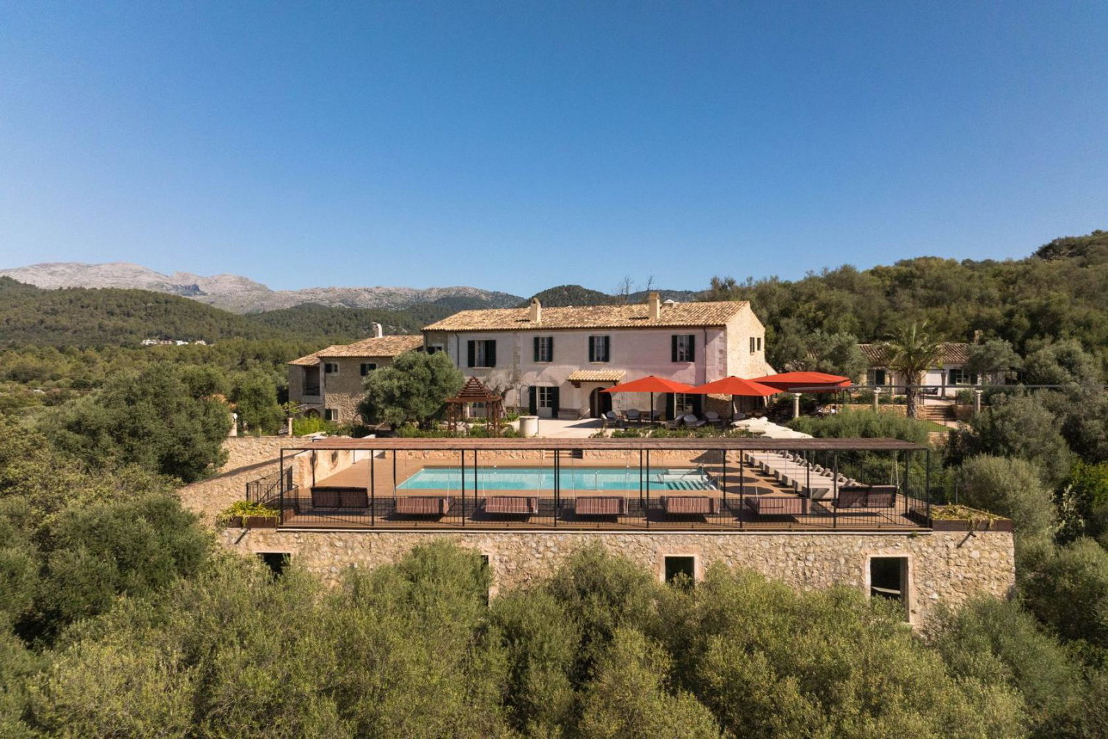 A rustic farmhouse in the Mallorcan countryside 
