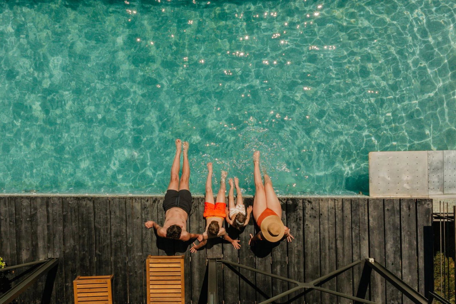 Family by the pool on an all-inclusive holiday