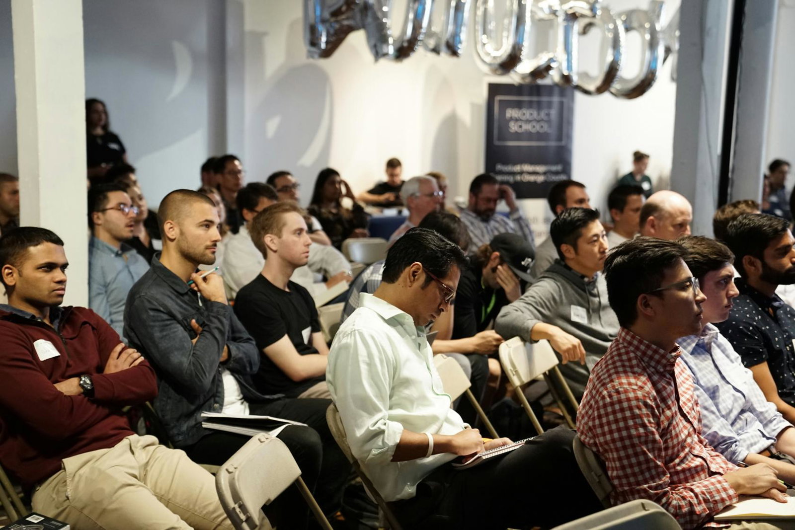 A gathering during a conference session