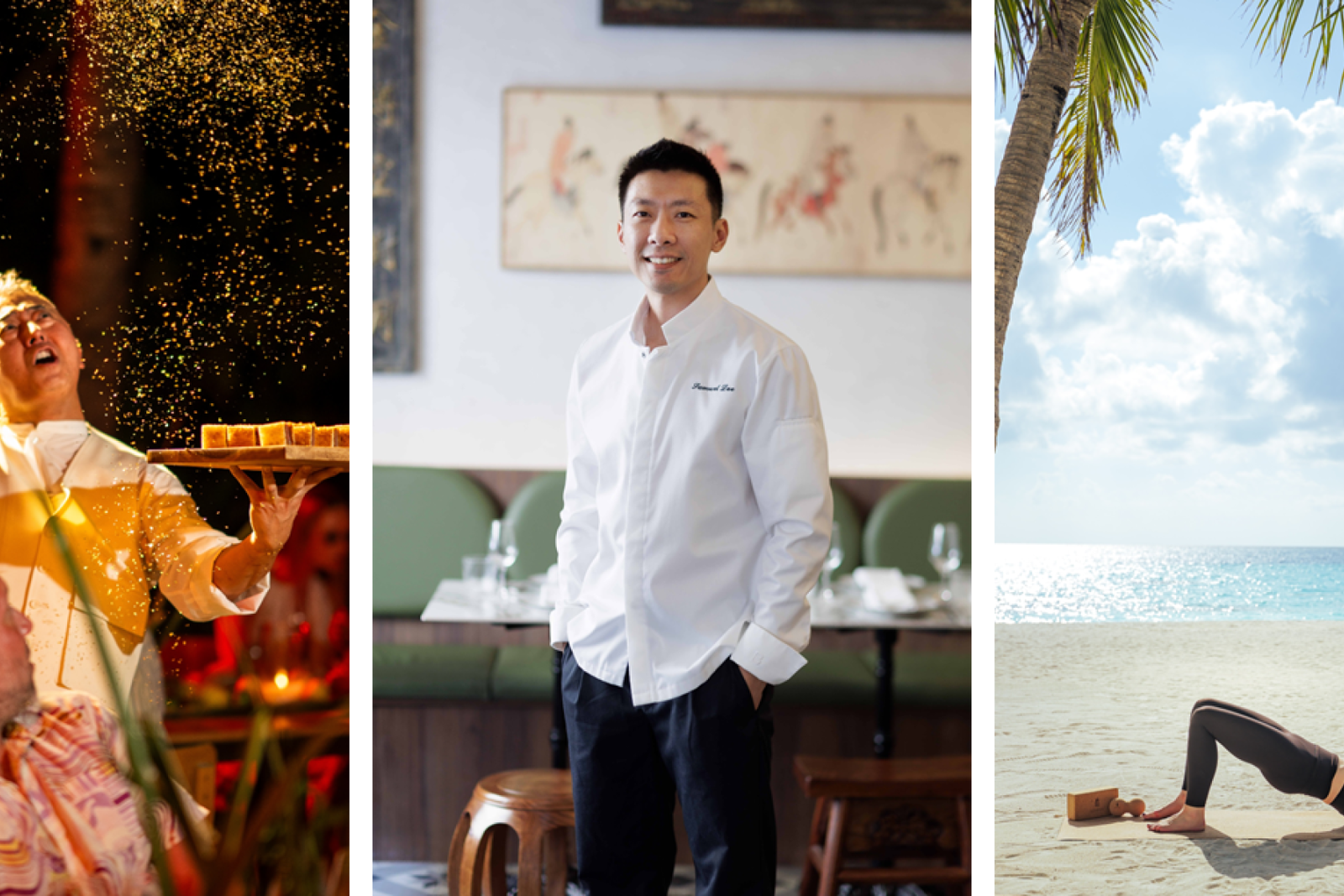 (from left to right) Hisato Hamada from WAGYUMAFIA, Chef Samuel Lee of Parisian neo-bistrot SENsation, and CJ Jones-Leake