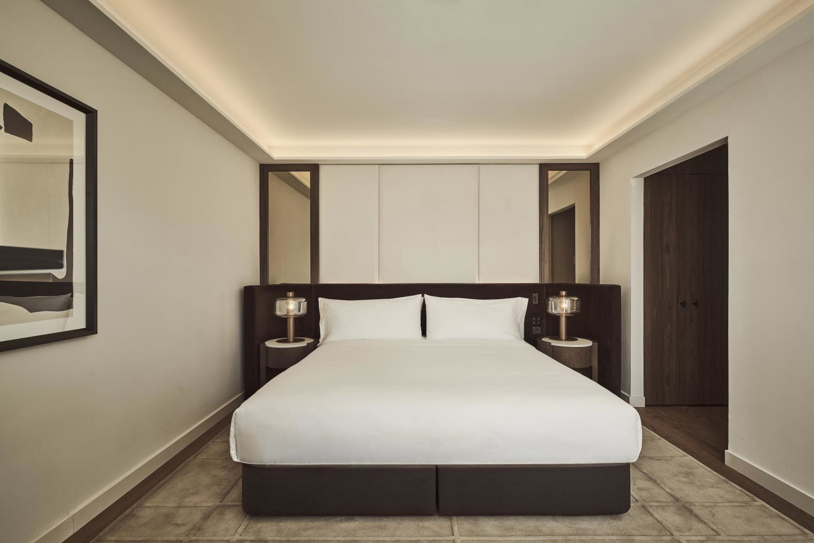 A guest room at Nobu Hotel Madrid
