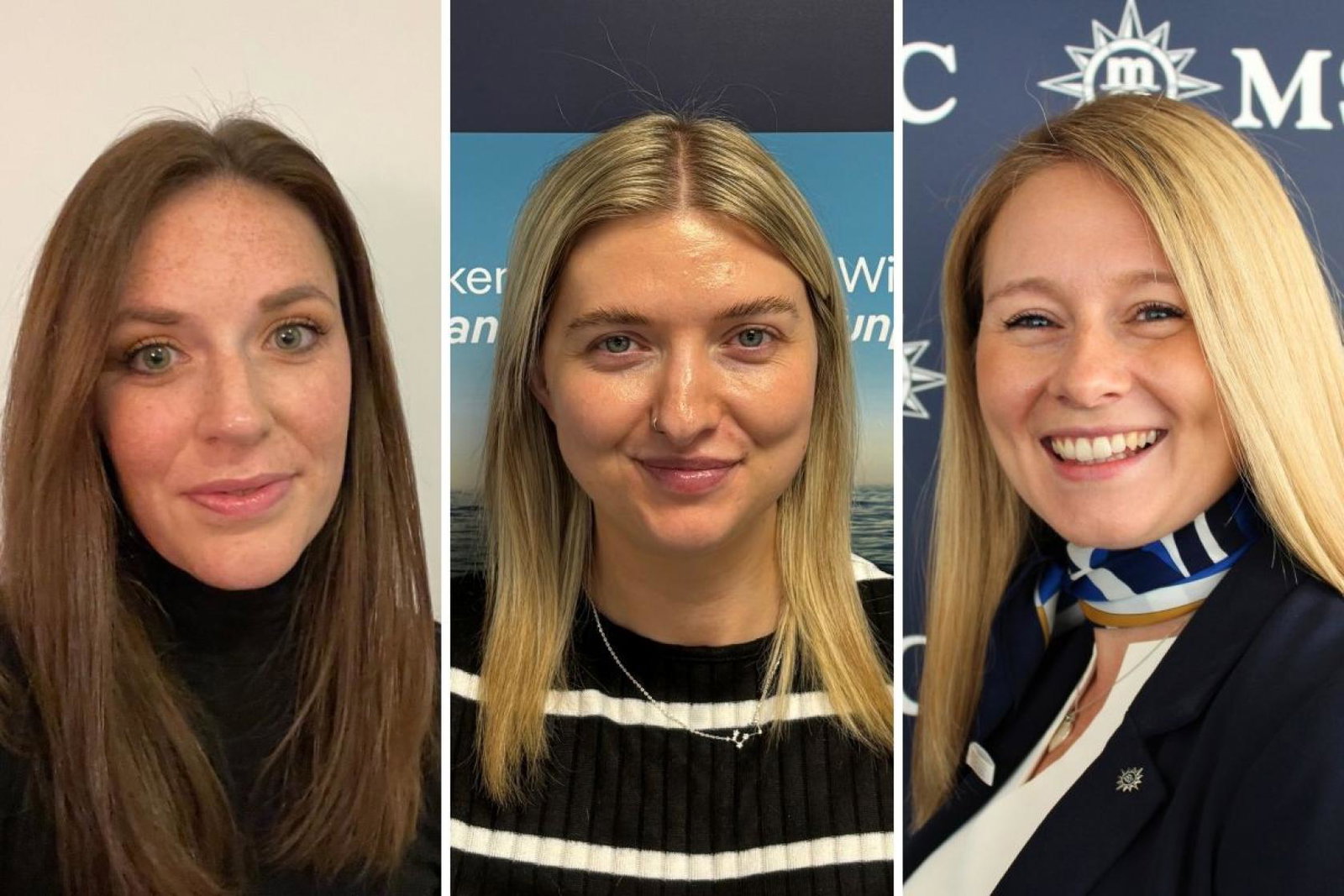 MSC Cruises Laura Wilson, Lauren Perks, Claire Smith