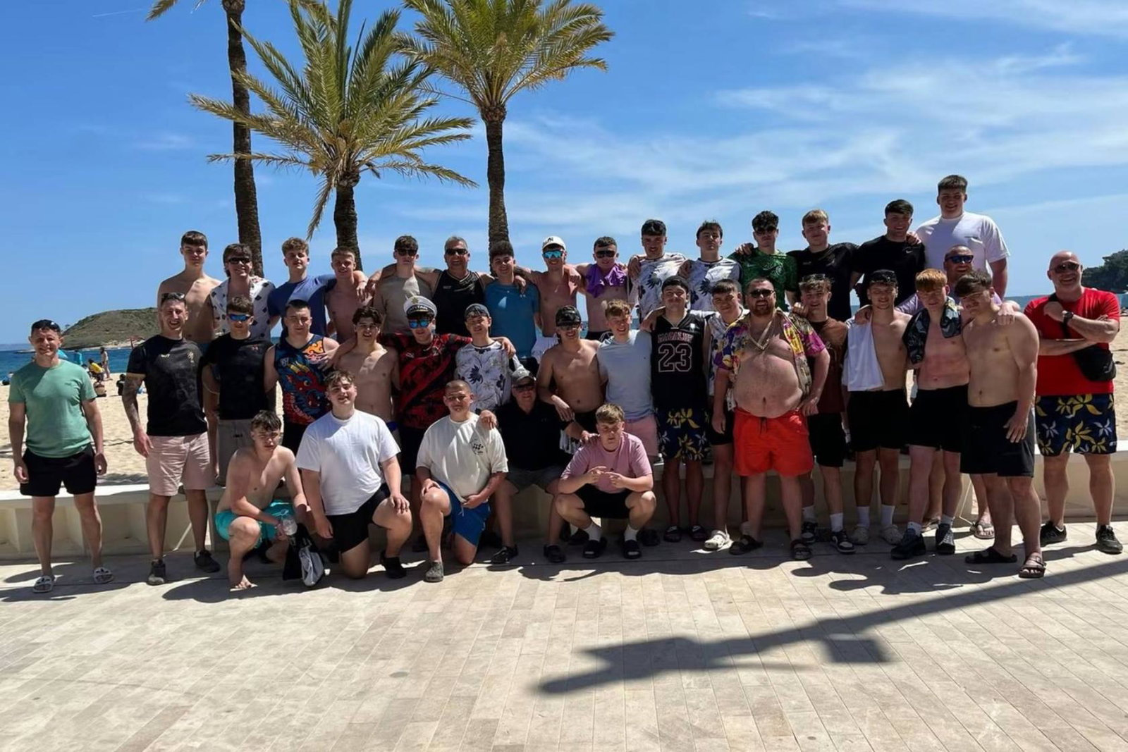 Rugby team on holiday booked by DTL Travel