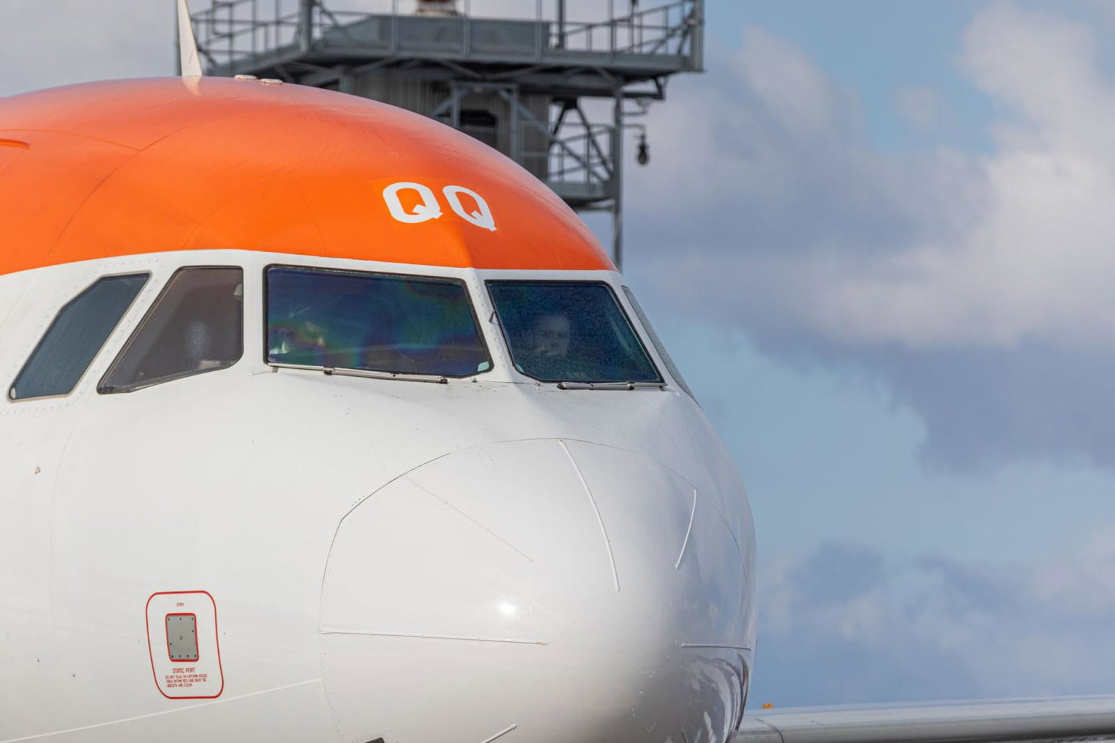 An easyJet aircraft pictured on the tarmac