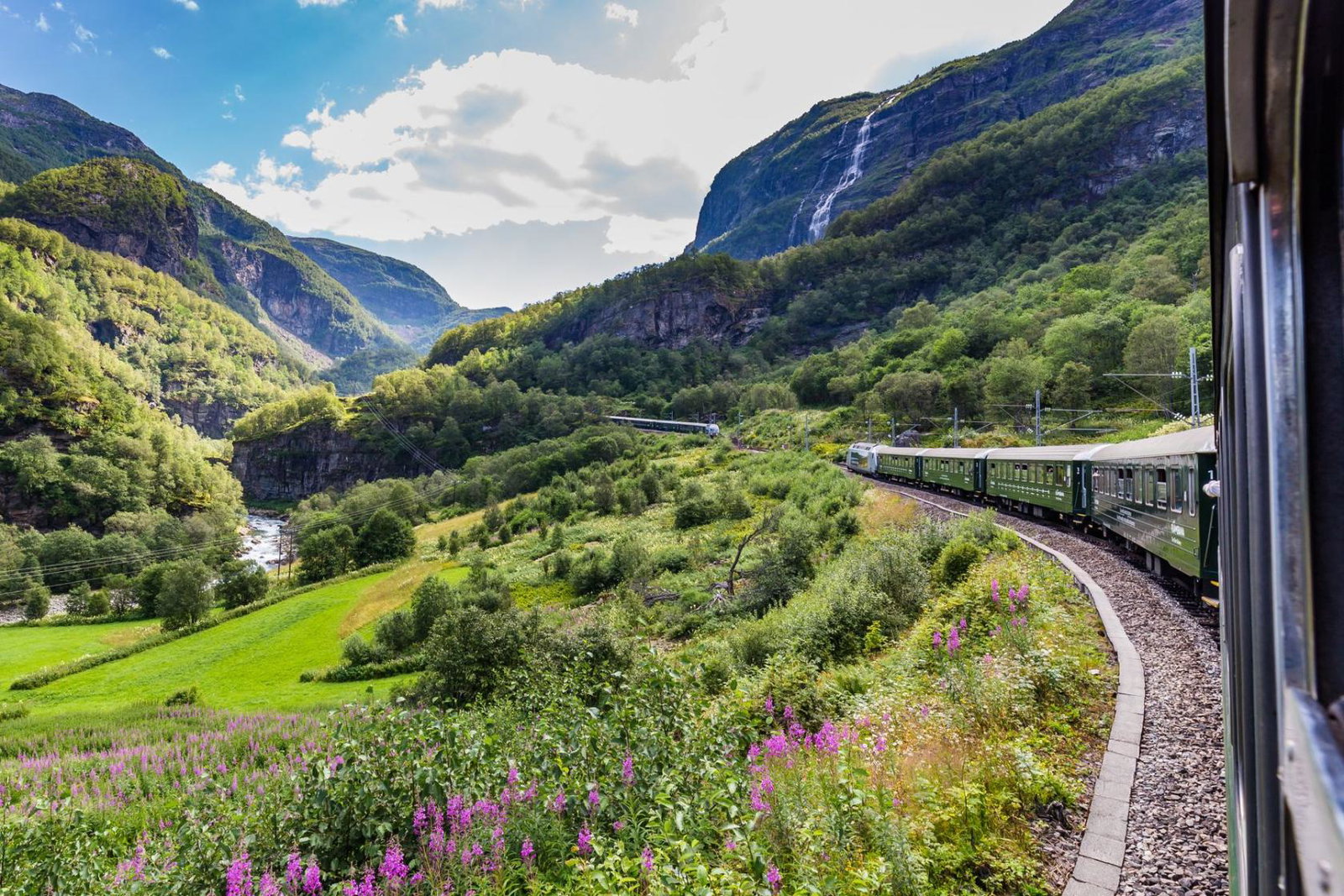 Flamsbana between Flam and Myrdal in Aurland in Western Norway
