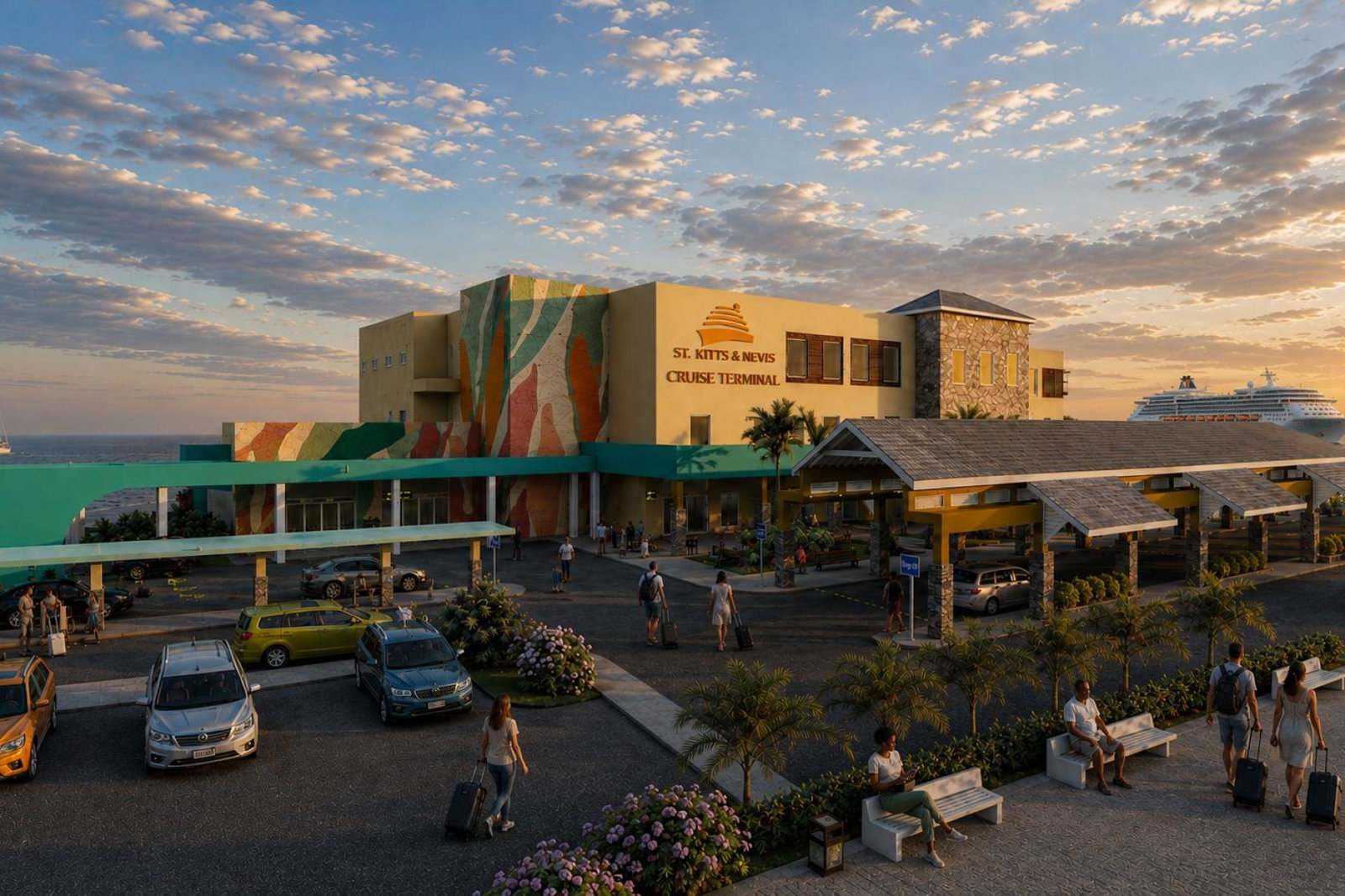 Renderings for new cruise terminal in St Kitts