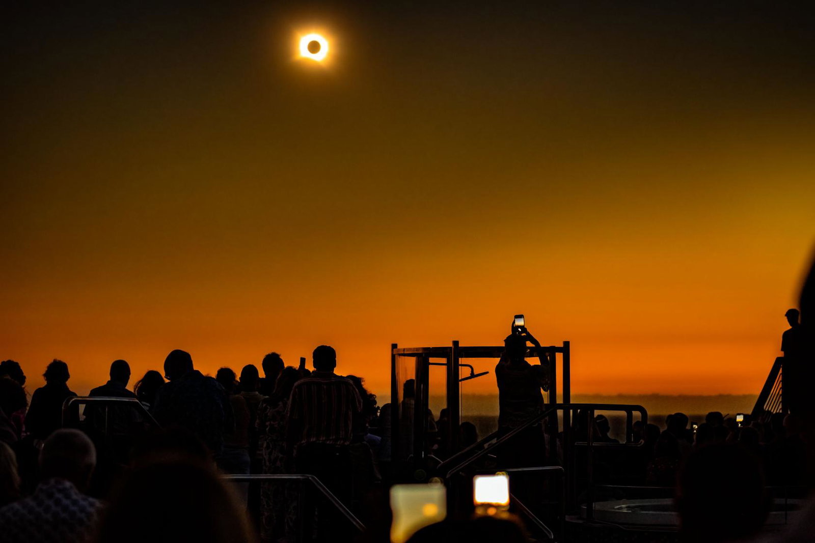 Guests onboard Queen Anne were able to capture the eclipse
