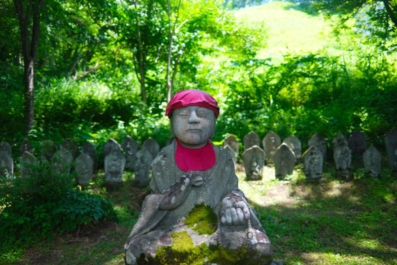 A stone statue found on the Salt Road tour