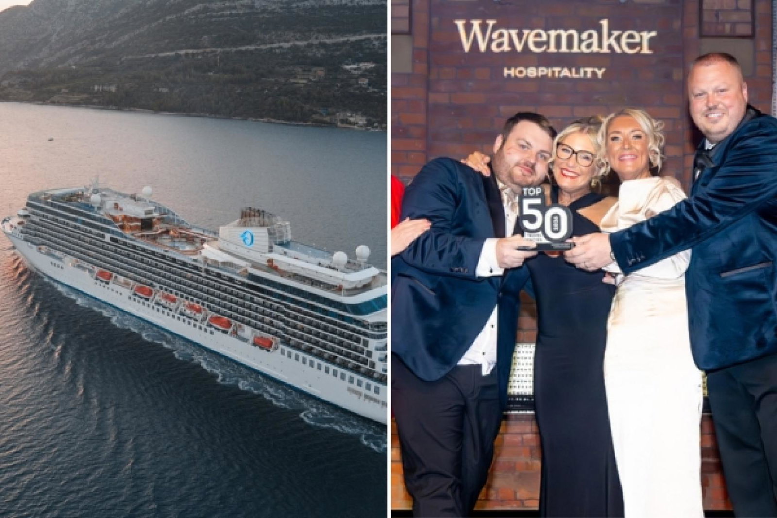 Oceania Cruises' Vista ship and Josh Cotton