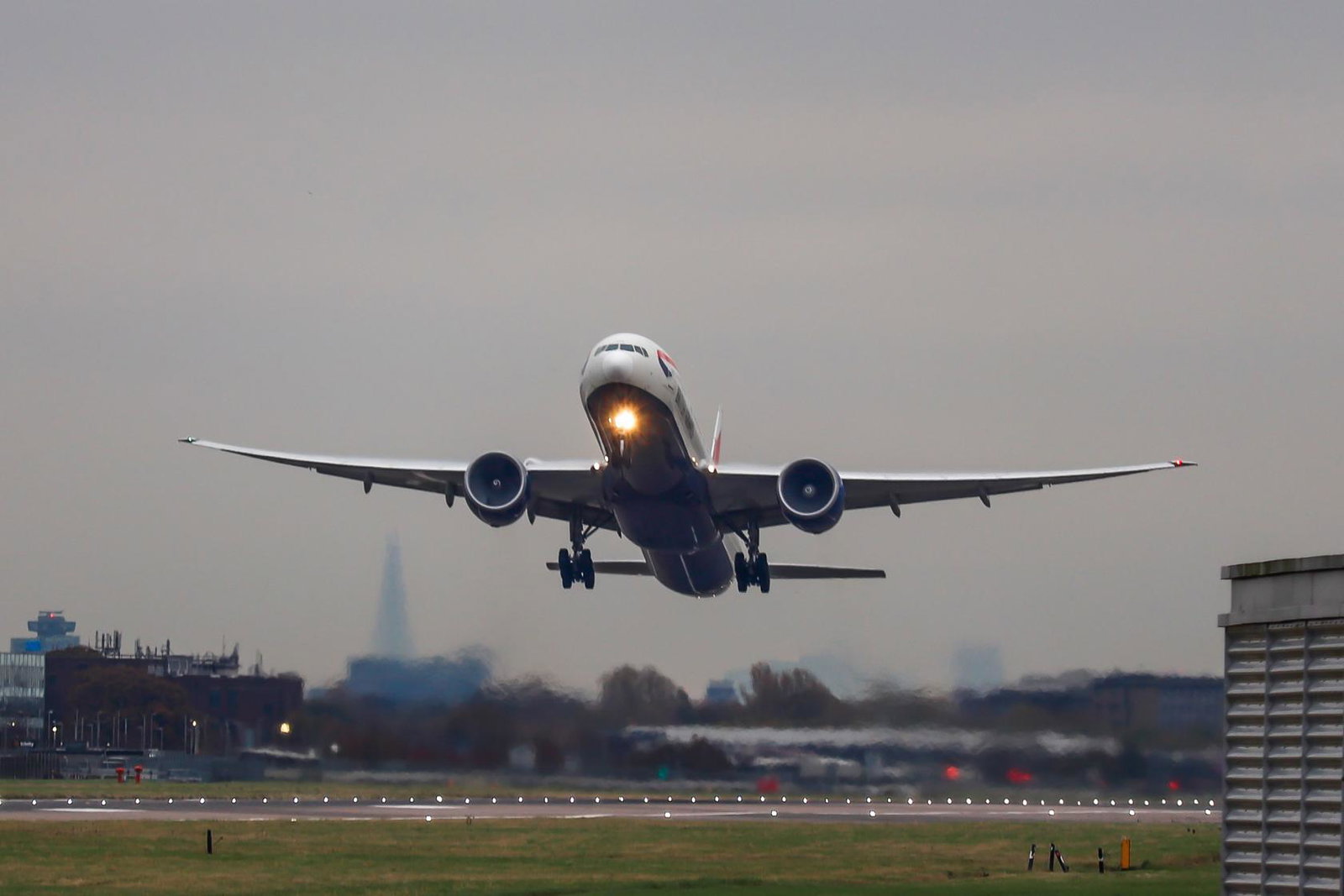 A British Airways aircraft takes off from Heathrow airport