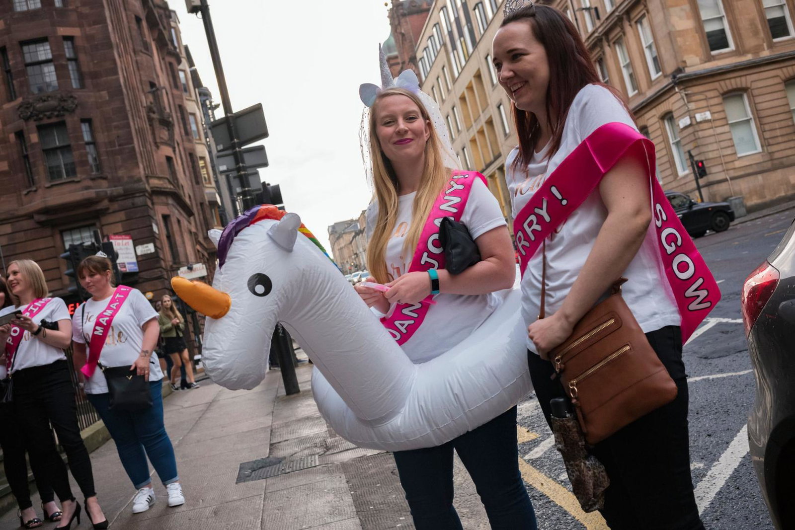 A group on a hen do in Scotland