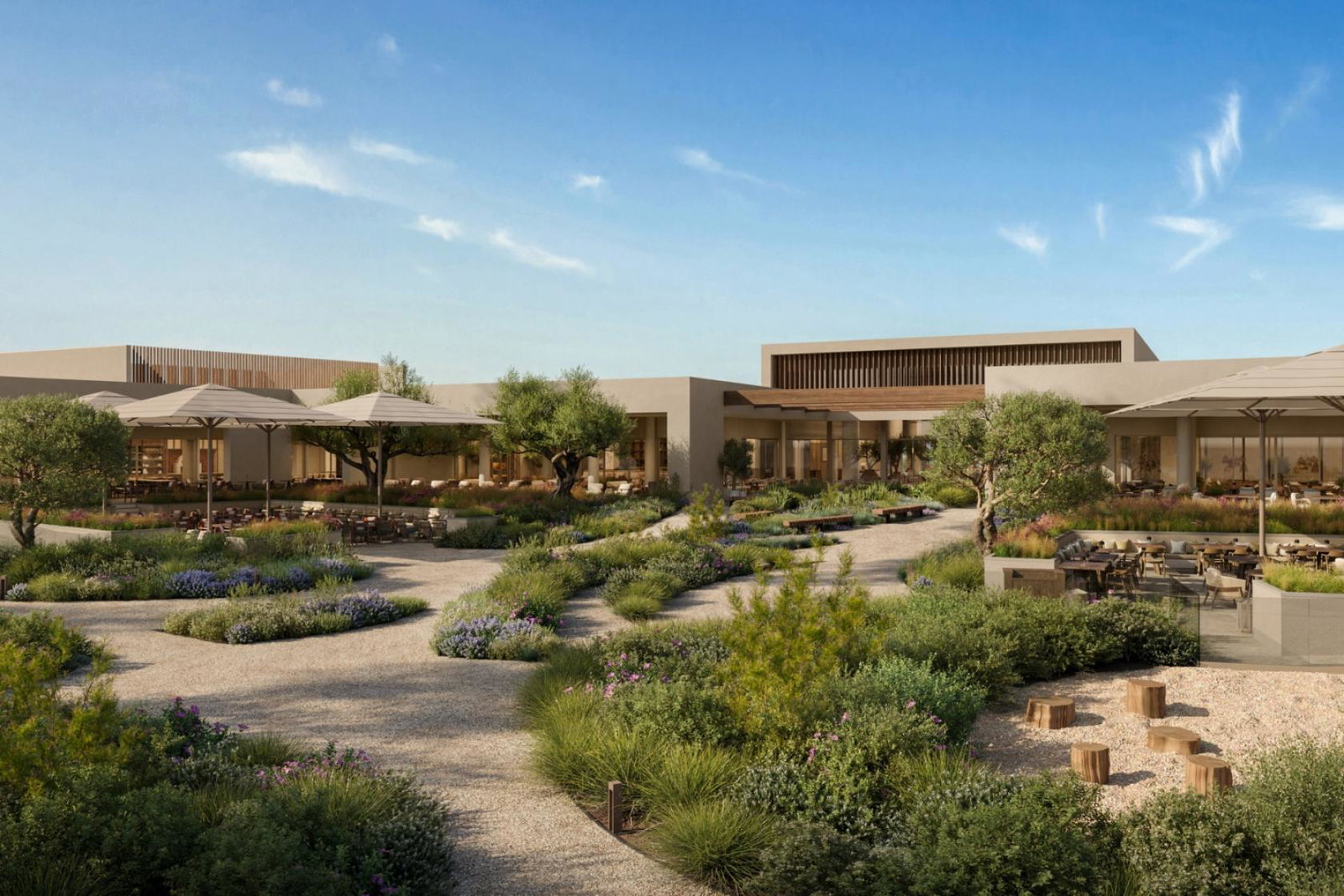 Sandstone hotel resort exterior  