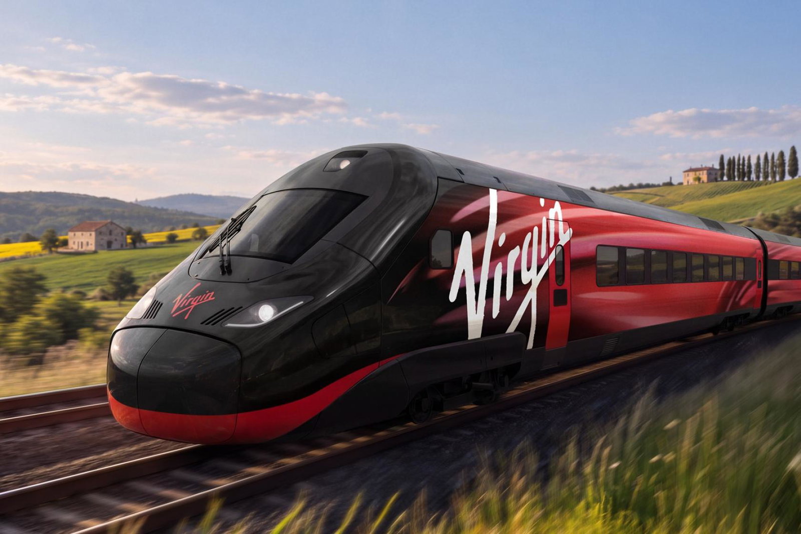 Virgin has ordered 12 trains and plans to operate 20 services a day between London, Paris, Brussels and Amsterdam