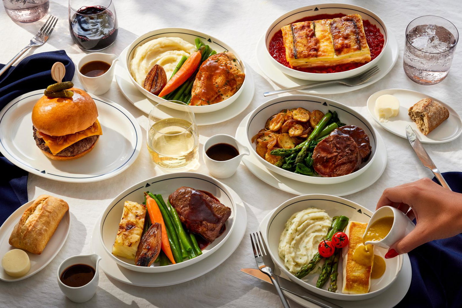 From Wagyu burgers to Champagne Taittinger: Delta's New Dining Programme