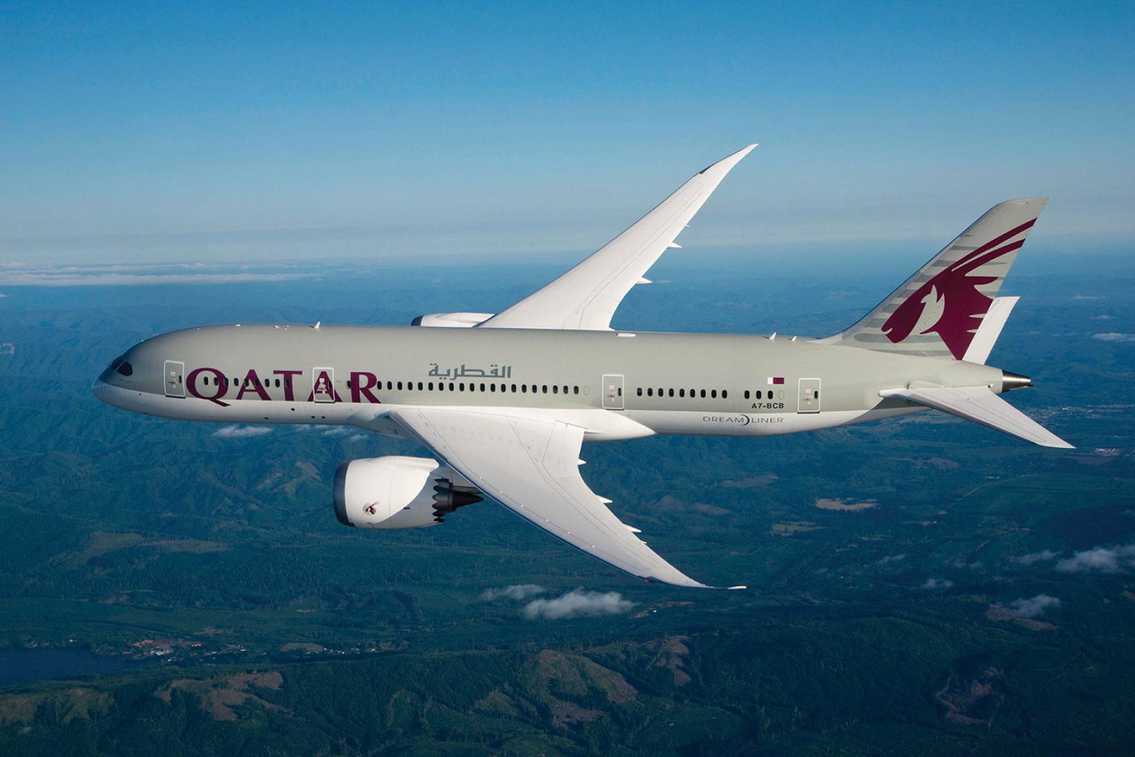 Qatar Dreamline in flight