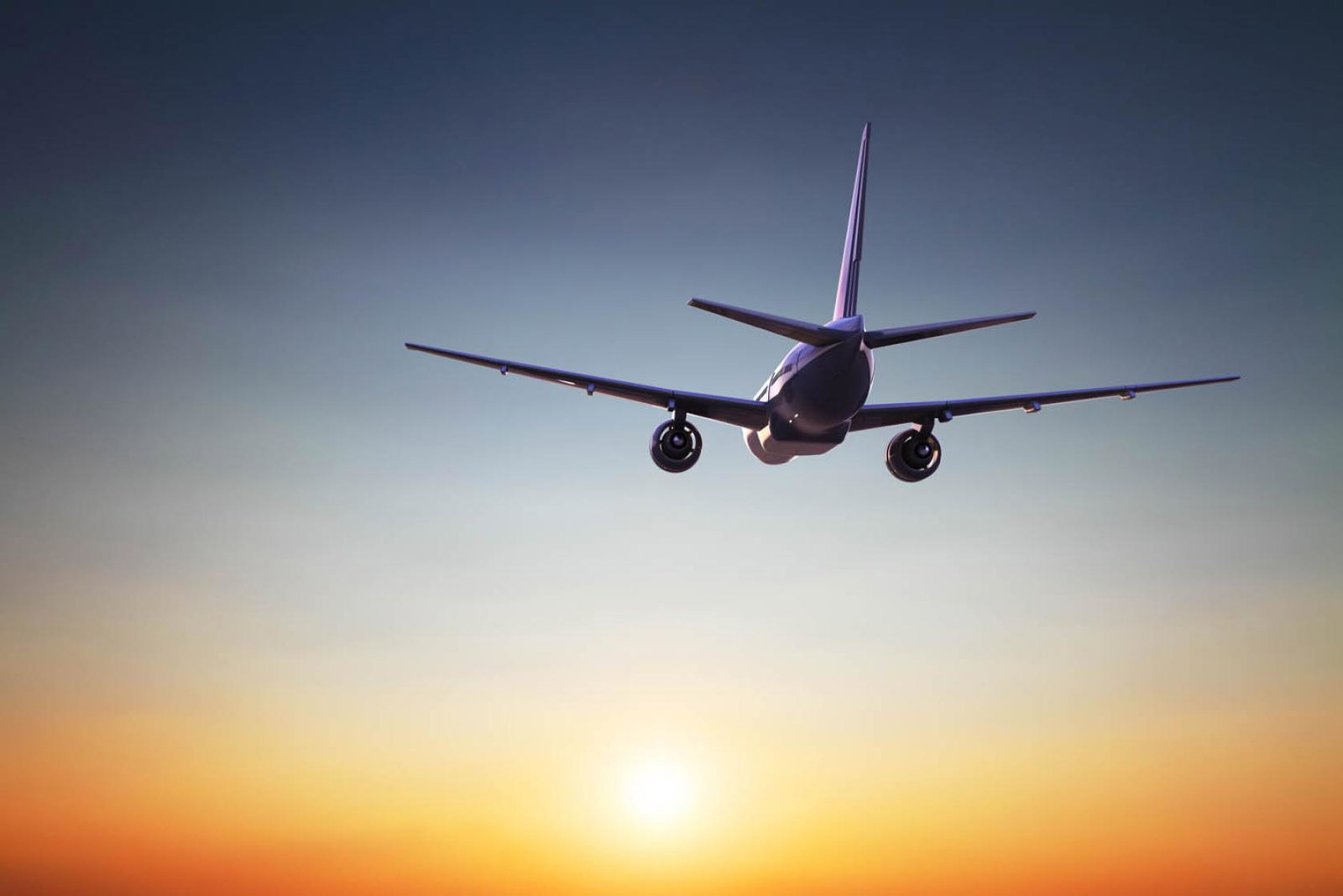 Aircraft sunset (rendering)