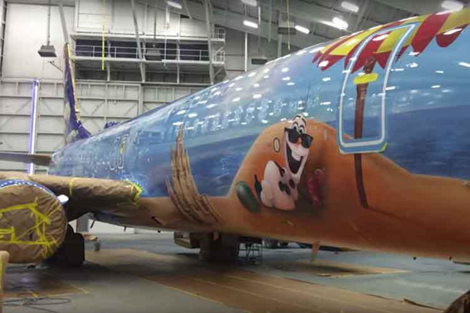 Frozen Disney Westjet plane