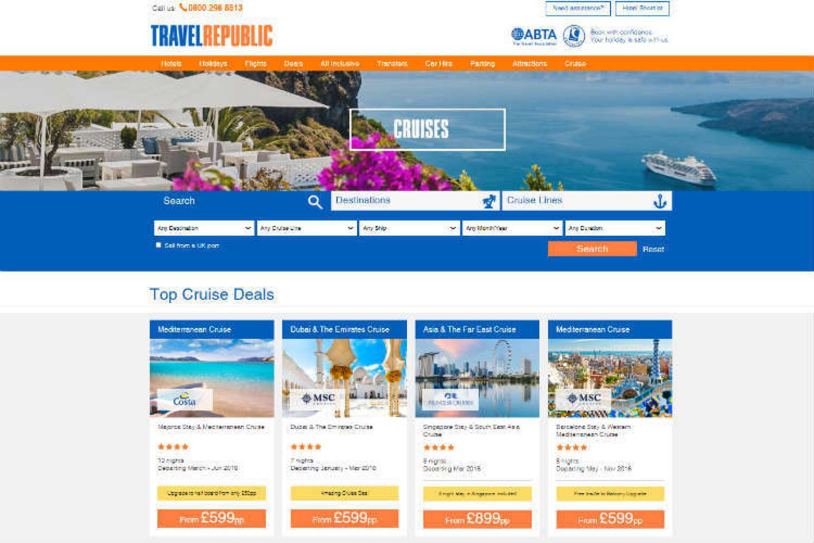 Travel Republic, cruise