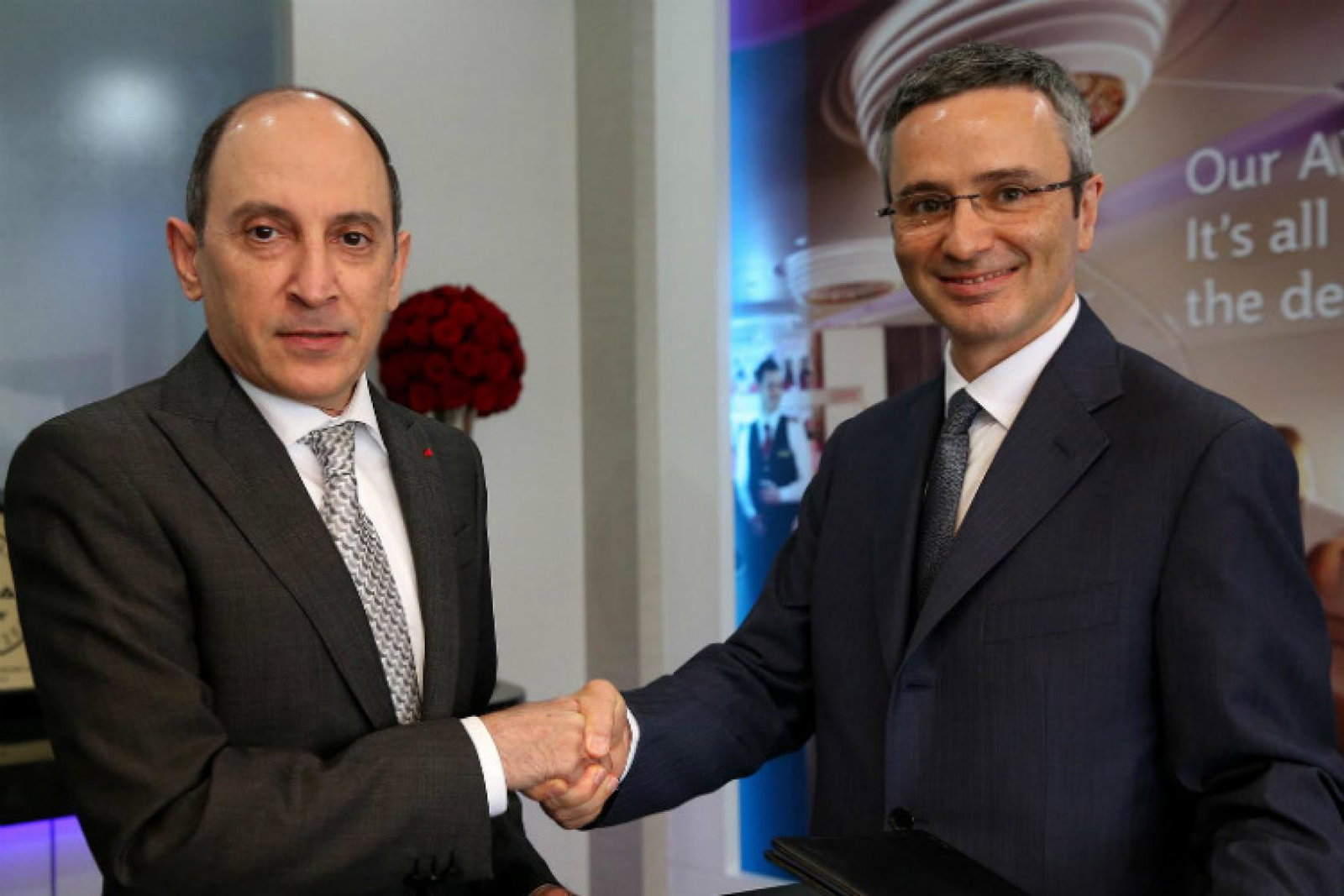 Qatar Airways Akbar Al Baker and Marco Rigotti, Meridiana