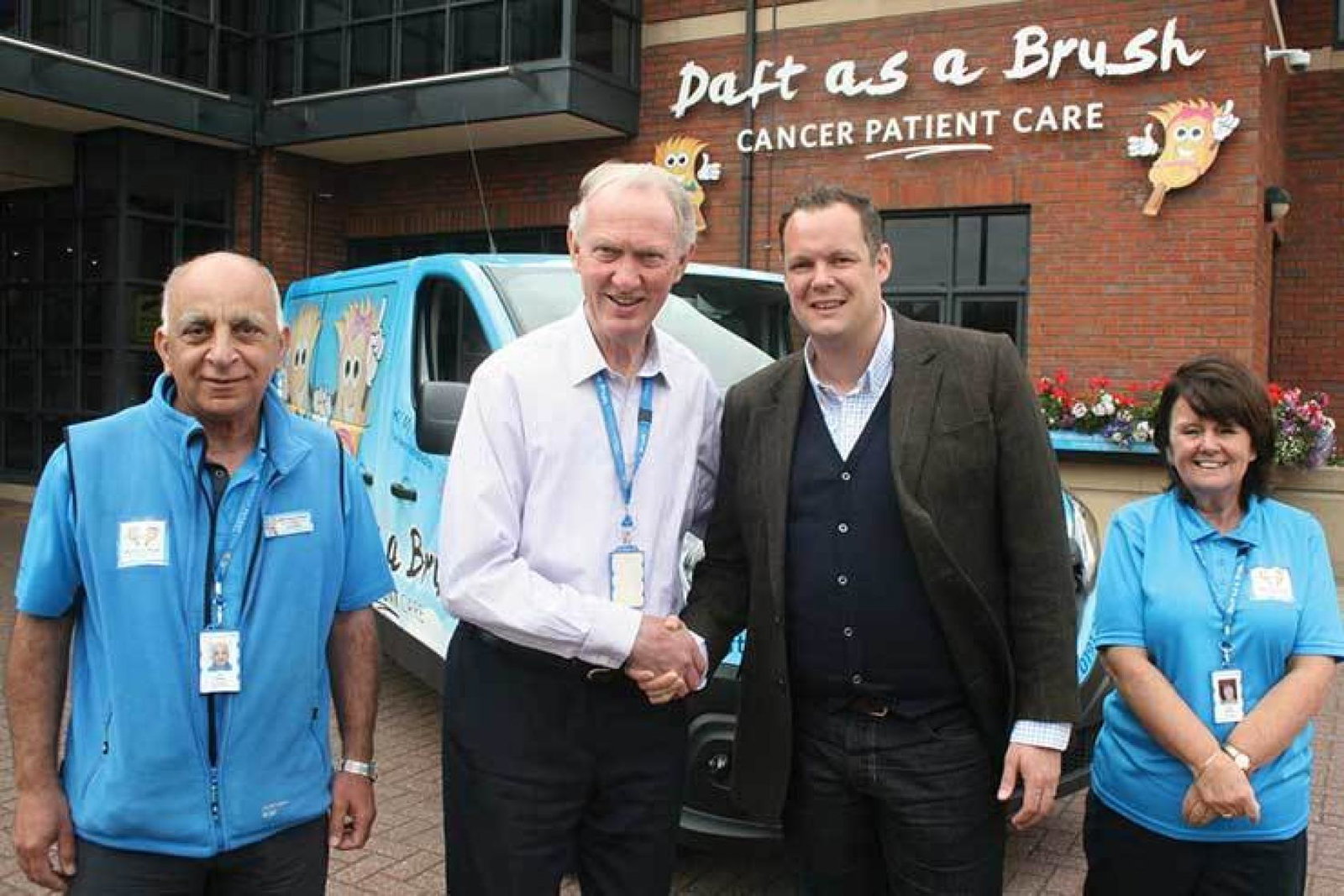 Harrison (second right) with the charity
