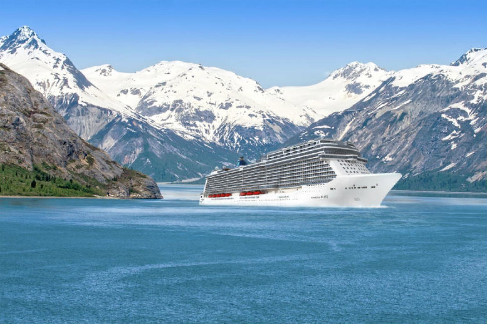 Norwegian Bliss pictured in Alaska