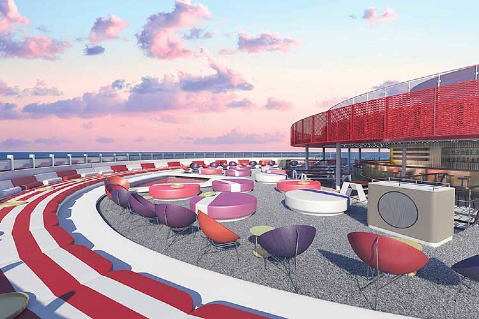 Virgin Voyages Athletic Club daybed