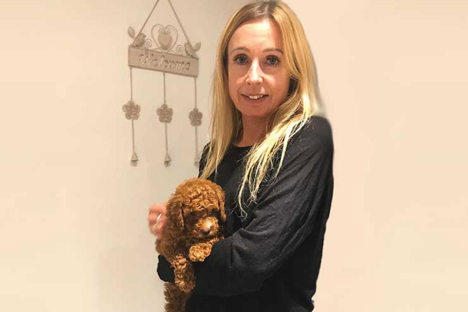 Gail Dunwoodie and Audrey the dog, Travel Counsellors