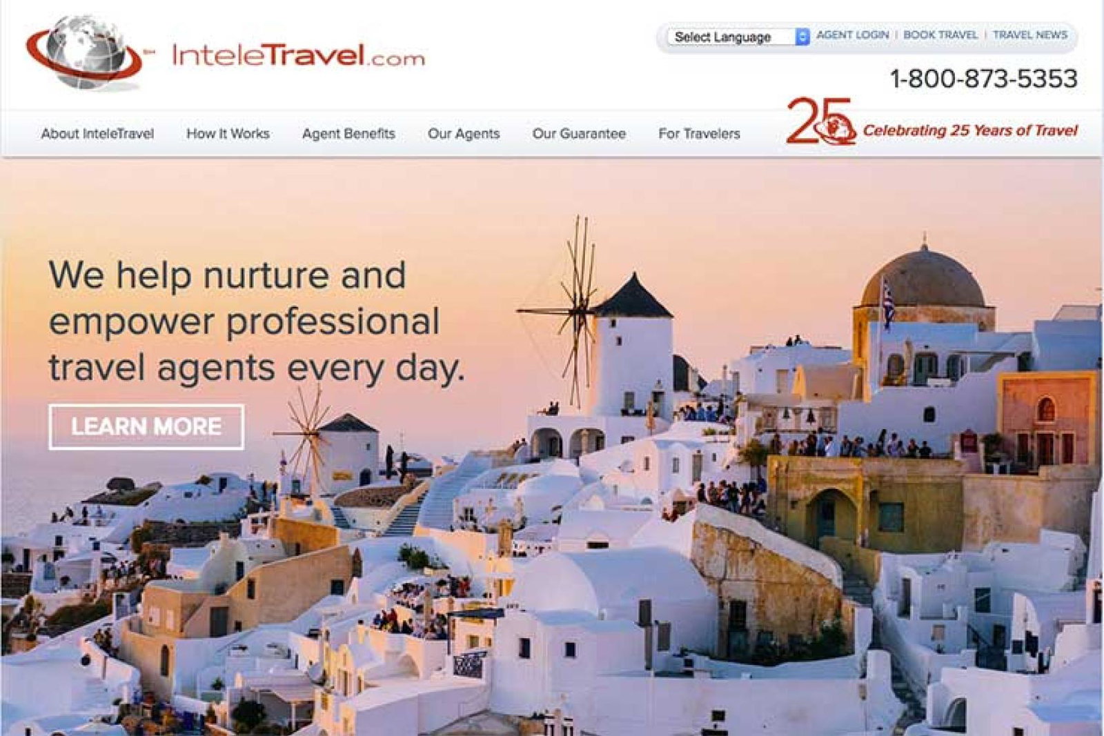 Inteletravel homepage Dec 2018