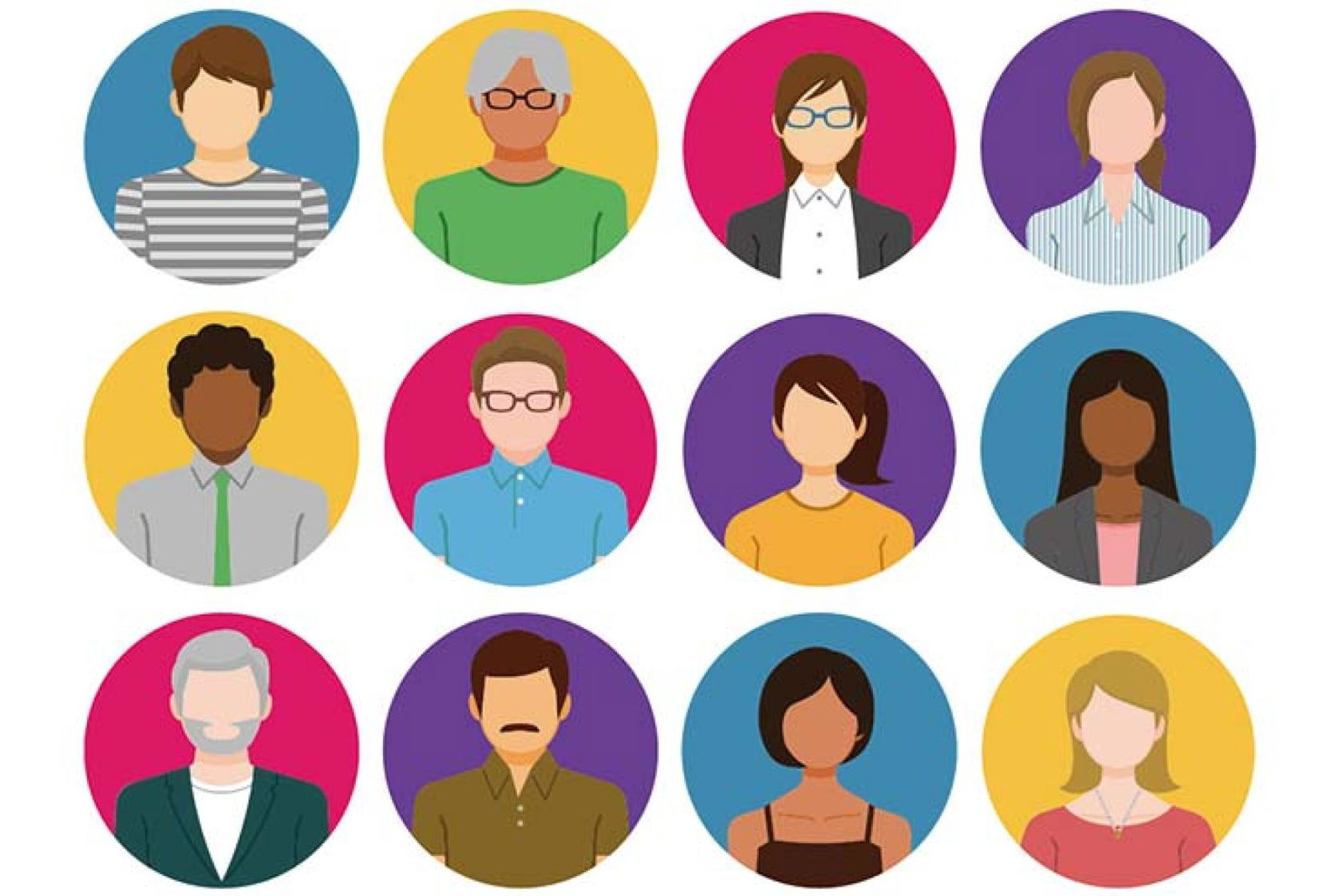Diversity illustrated heads